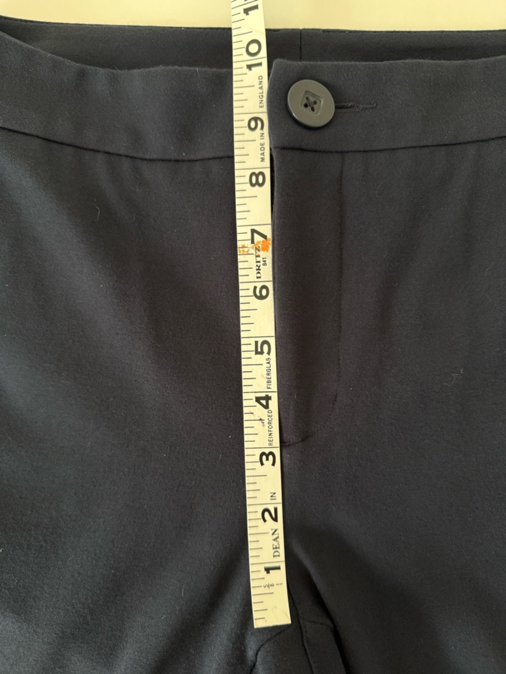 Cabi "Keen" Cropped Slight Kick-Flare-Navy Blue Trousers Size 2 EUC - Picture 13 of 15